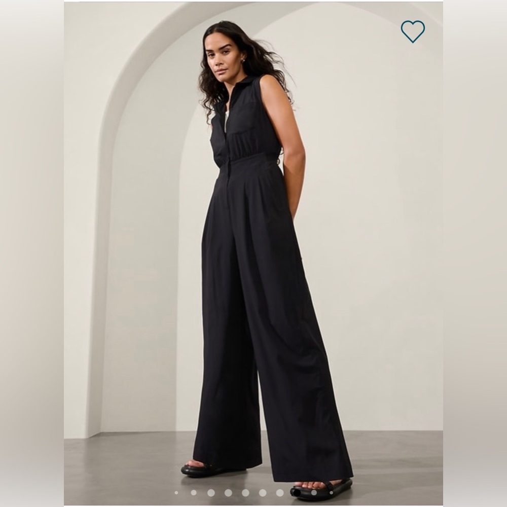 Athleta Brooklyn Heights Wide Leg Jumpsuit, Black, Size 6P